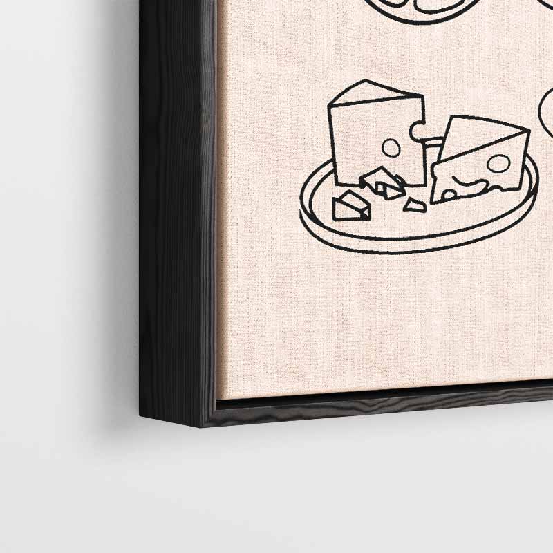 Wine & Cheese Avond – plexiglas wanddecoratie in portret formaat