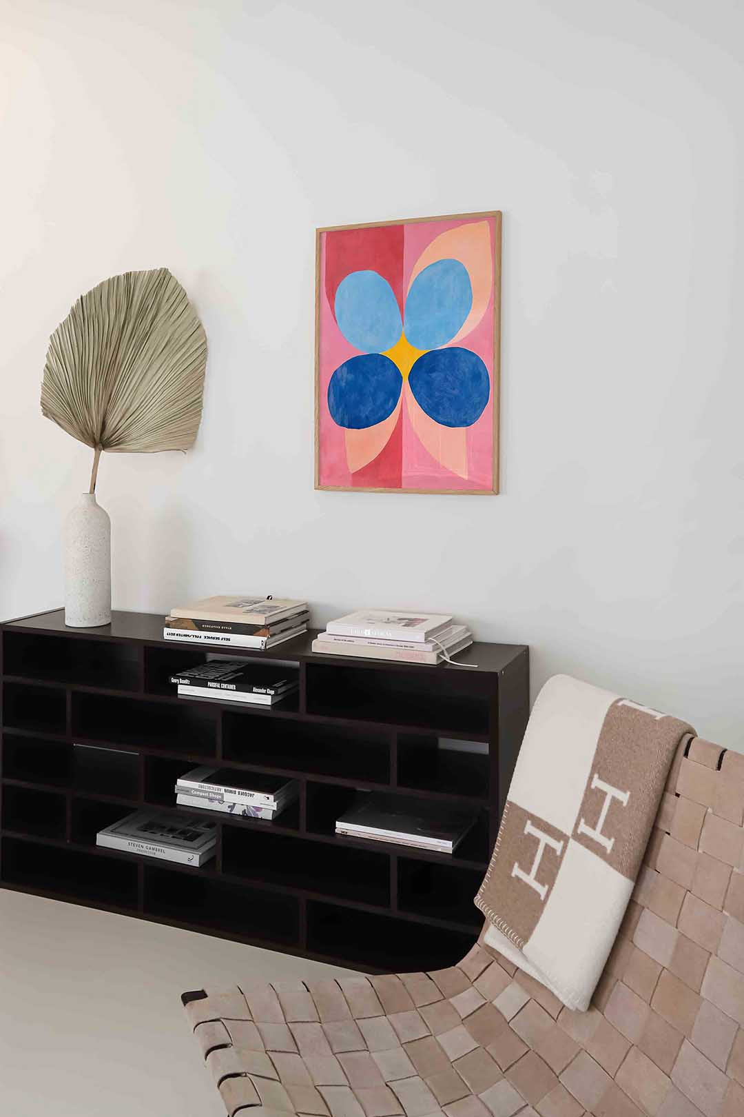 Vormen en kleuren – staande moderne wanddecoratie van WallArtistic