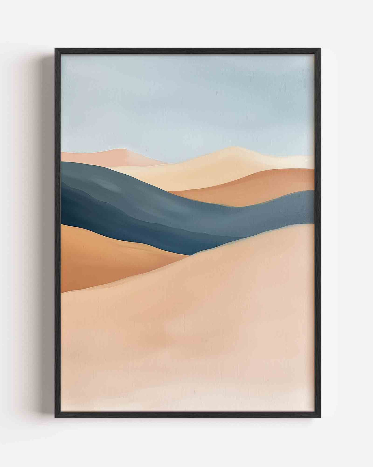 Landschap met golvende lijnen – hedendaagse illustratie portret poster als wanddecoratie