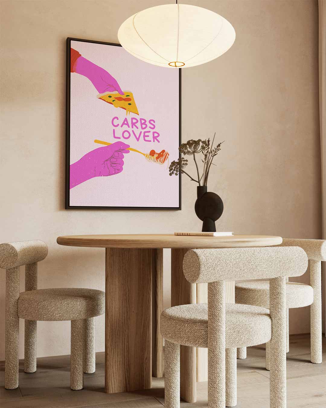 Carbs lover – canvas wanddecoratie in portret formaat