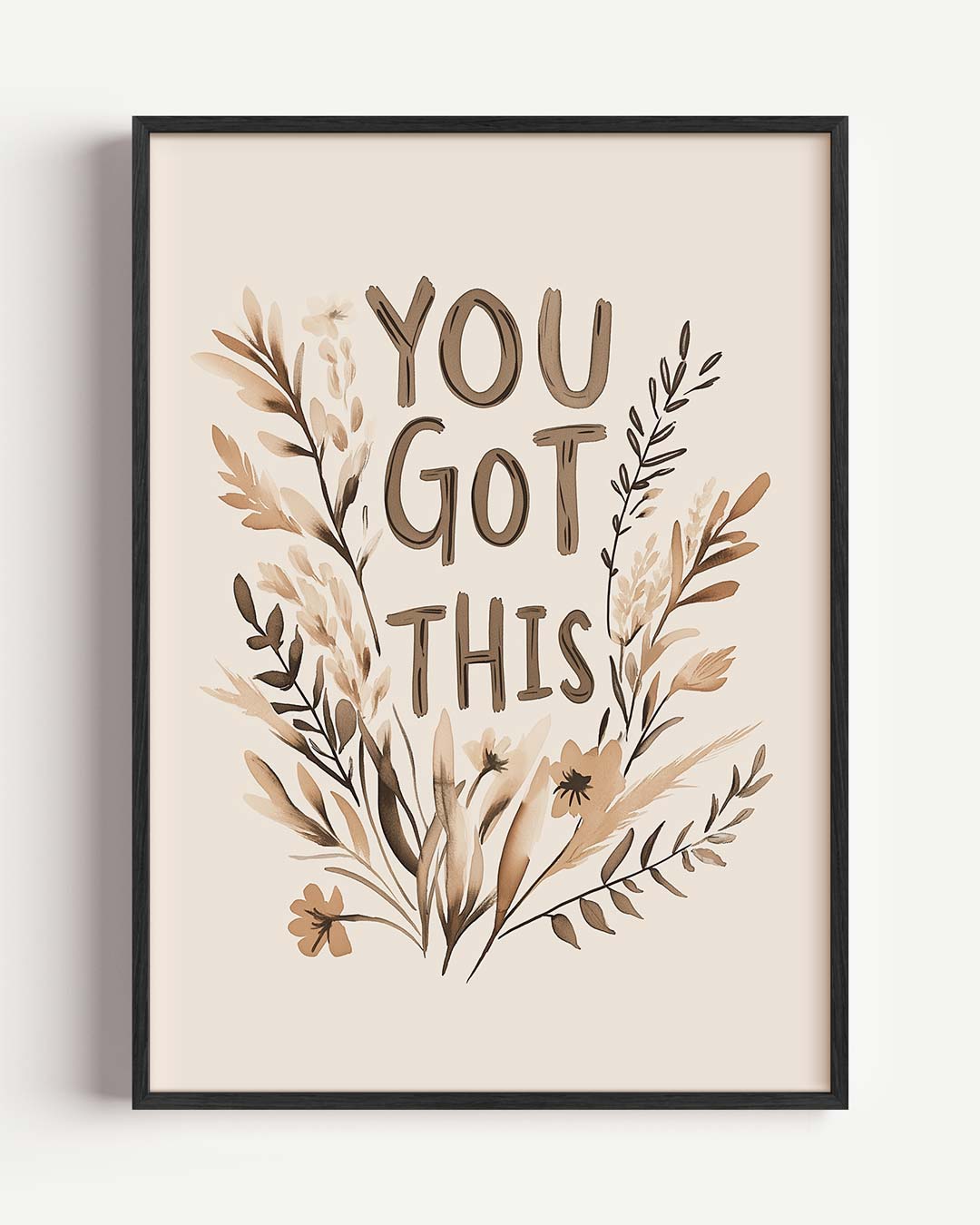 Inspirerende Bloemenmotivatie – kids portret poster als wanddecoratie