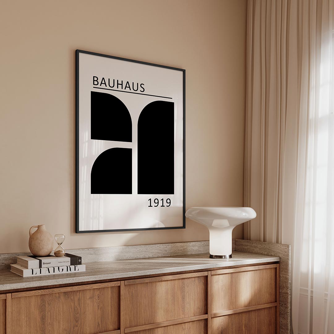  – geometrische Bauhaus poster in staand formaat