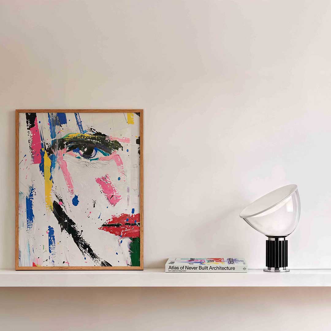 Abstract gezicht – kleurrijke illustratie als portret poster