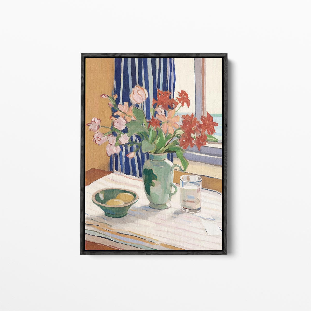 Tijdloze Bloemsymfonie – canvas kunstwerk als wanddecoratie