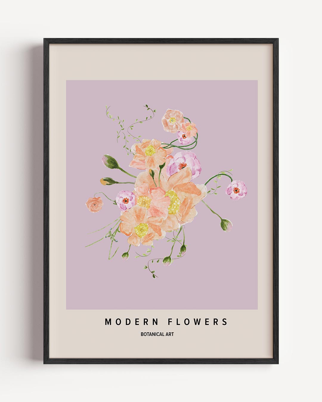 Moderne Bloemen Botanische – boheme portret poster als wanddecoratie