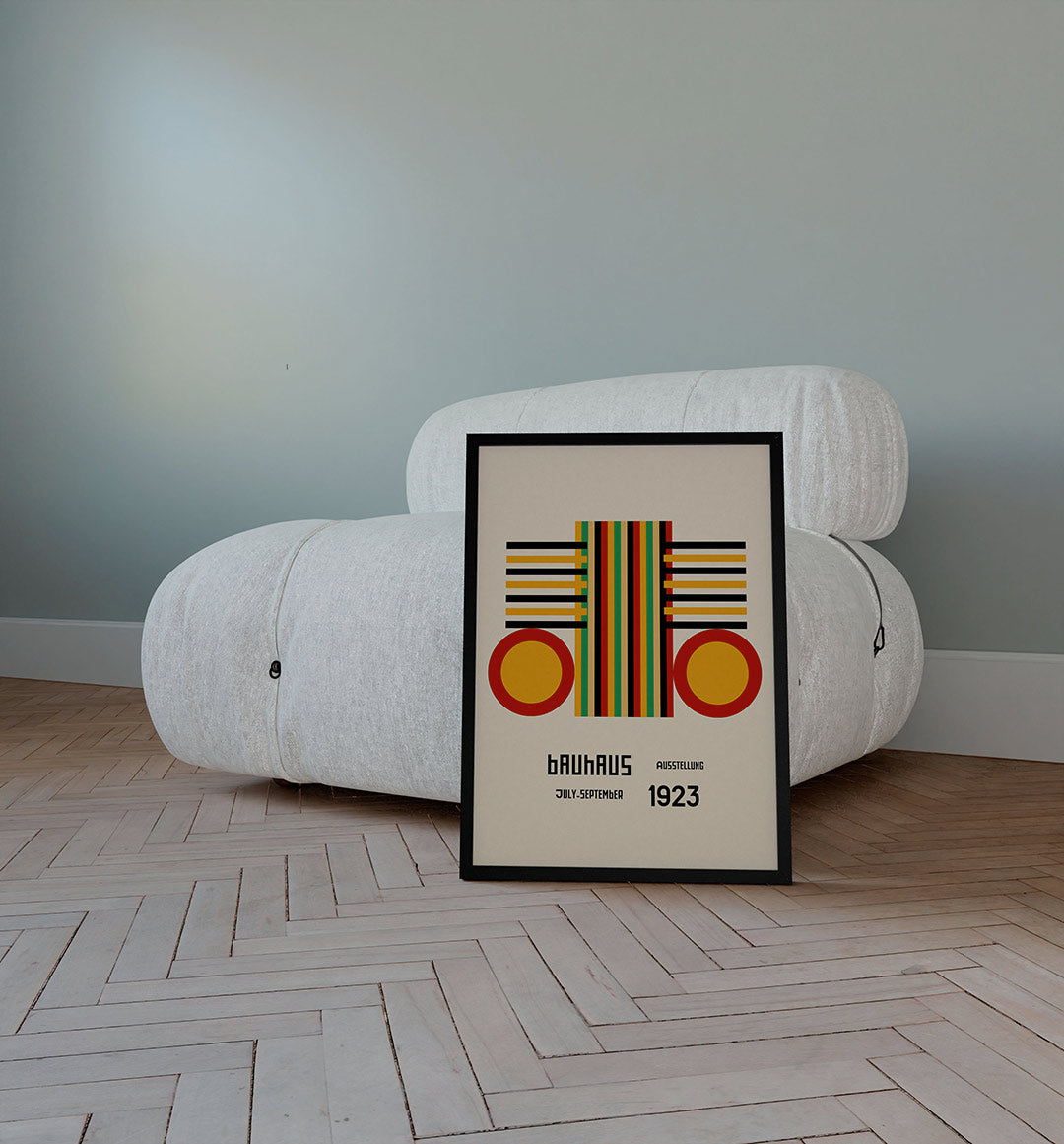 Vorm en kleur – staande Bauhaus poster voor aan de muur