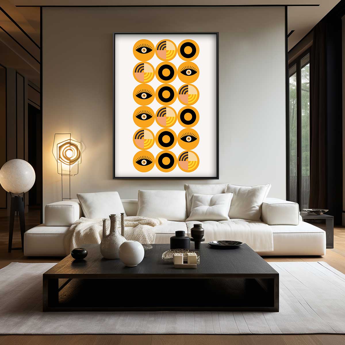 Retro Oogpatroon Kunstwerk – modern portret kunstwerk van WallArtistic