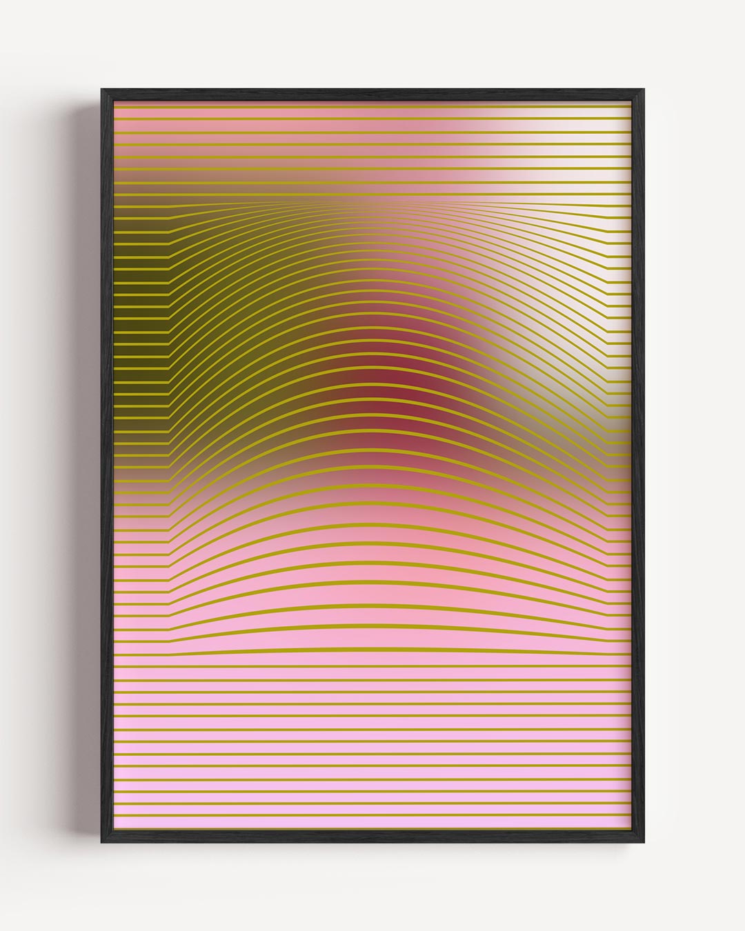 Abstracte Goudroze Dromerij – kleurrijke abstracte portret poster als wanddecoratie