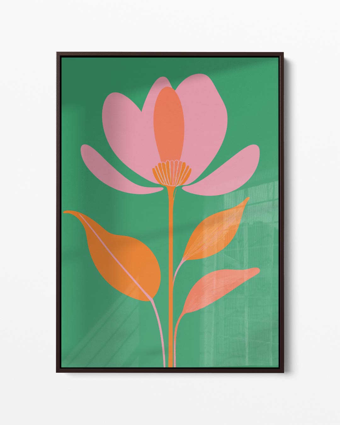 Vrolijke Bloem in de Wind – portret kunstwerk als wanddecoratie