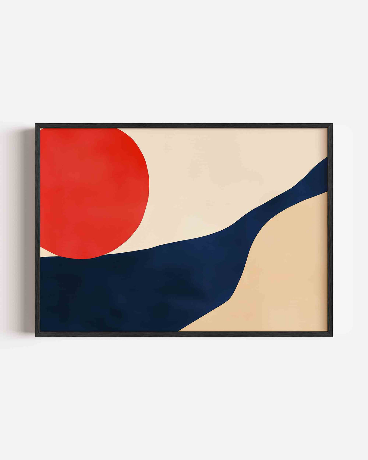 Abstracte vormen – hedendaagse illustratie poster in landscape formaat