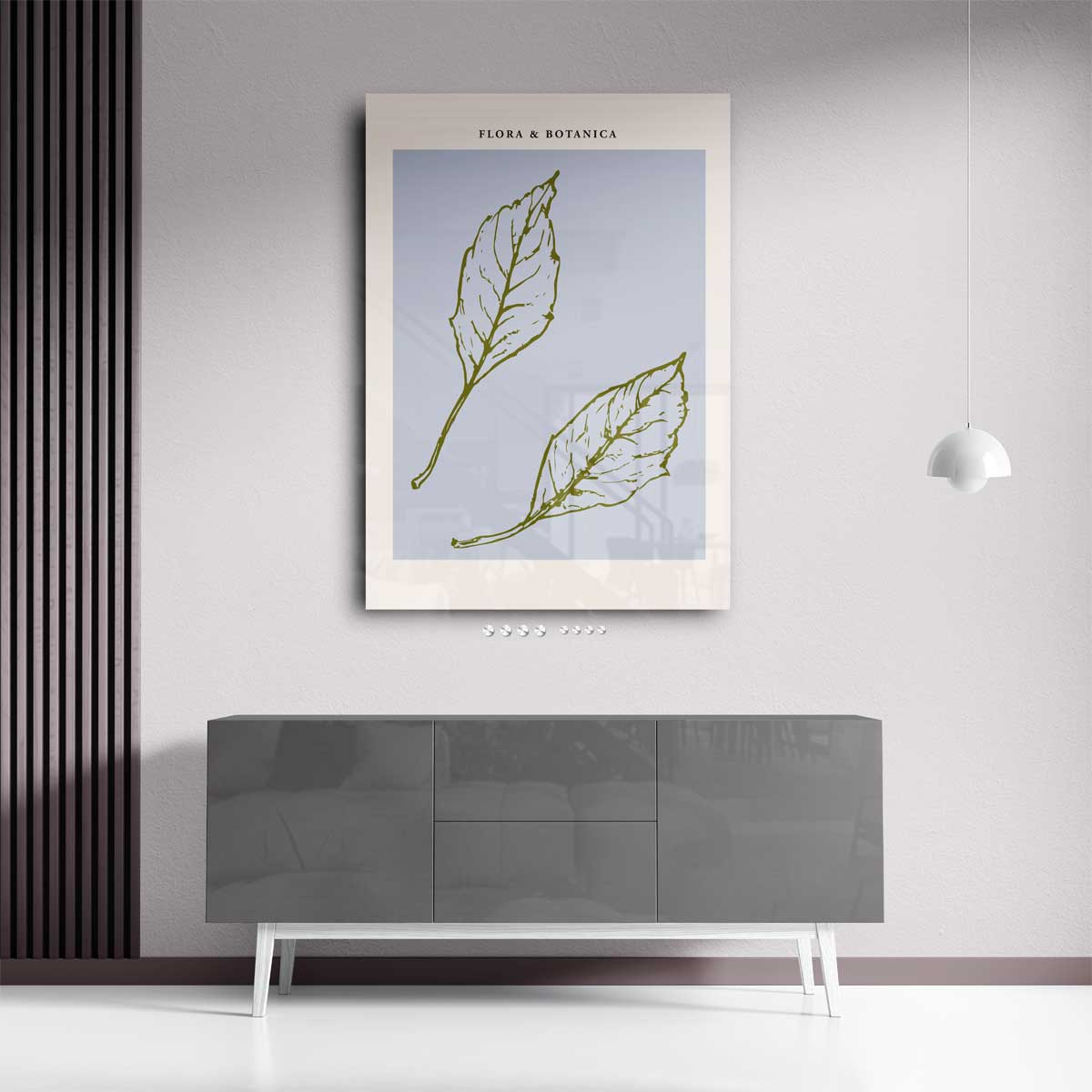 Botanische Bladeren Kunstposter – staand kunstwerk voor modern interieur