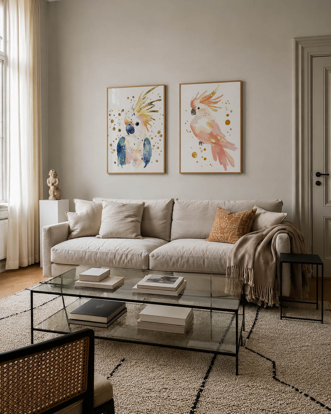 Vogel en goud Posterset