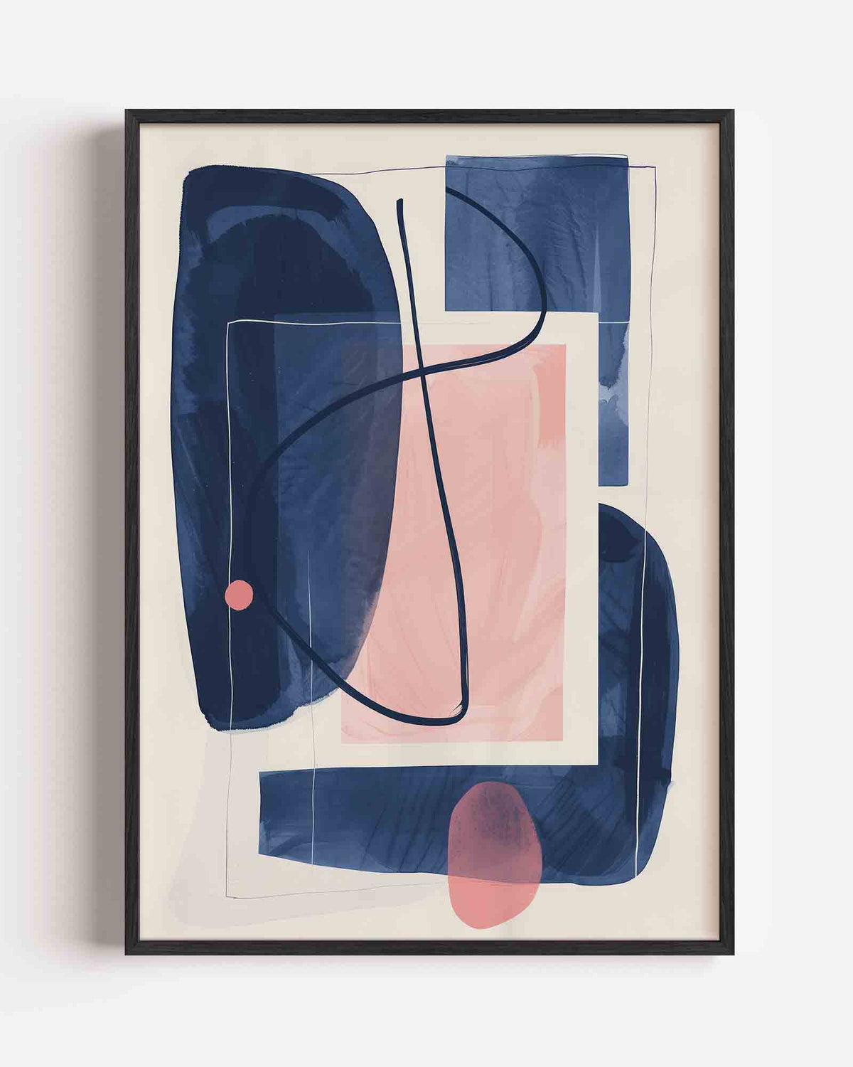 Abstracte vormen – hedendaagse illustratie portret poster als wanddecoratie