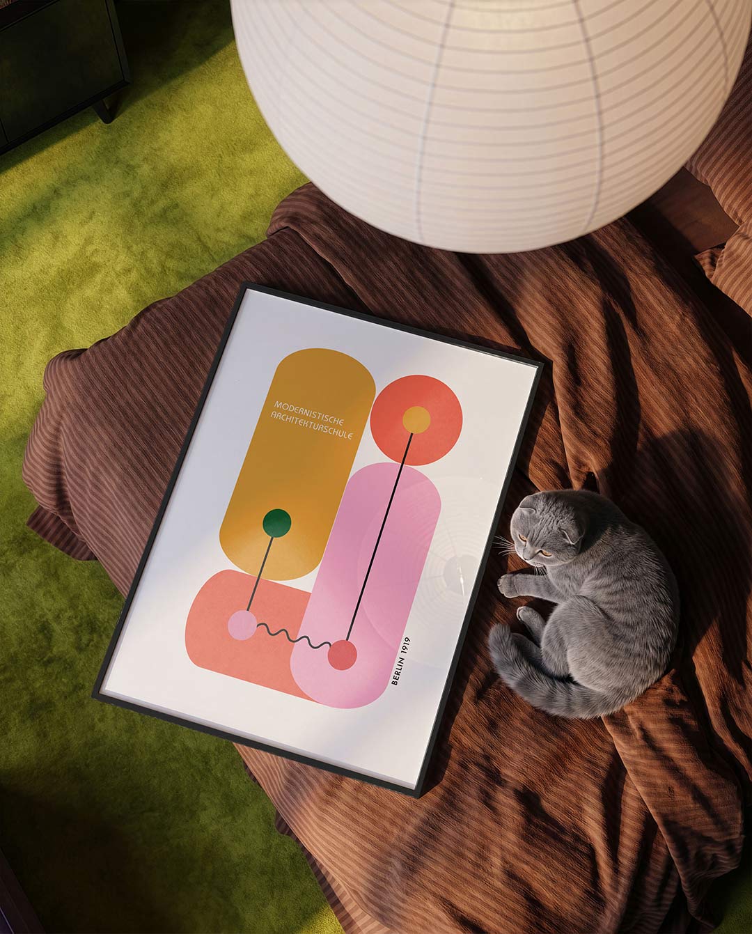Vormen en lijnen – moderne Bauhaus wandkunst als poster