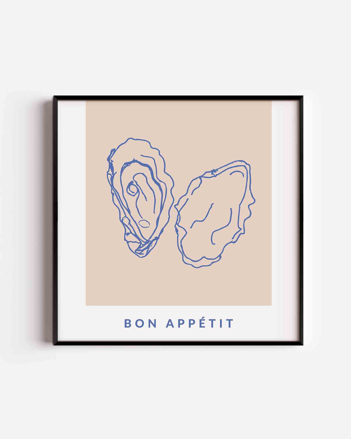 Oesters illustratie – keuken vierkante poster als wanddecoratie
