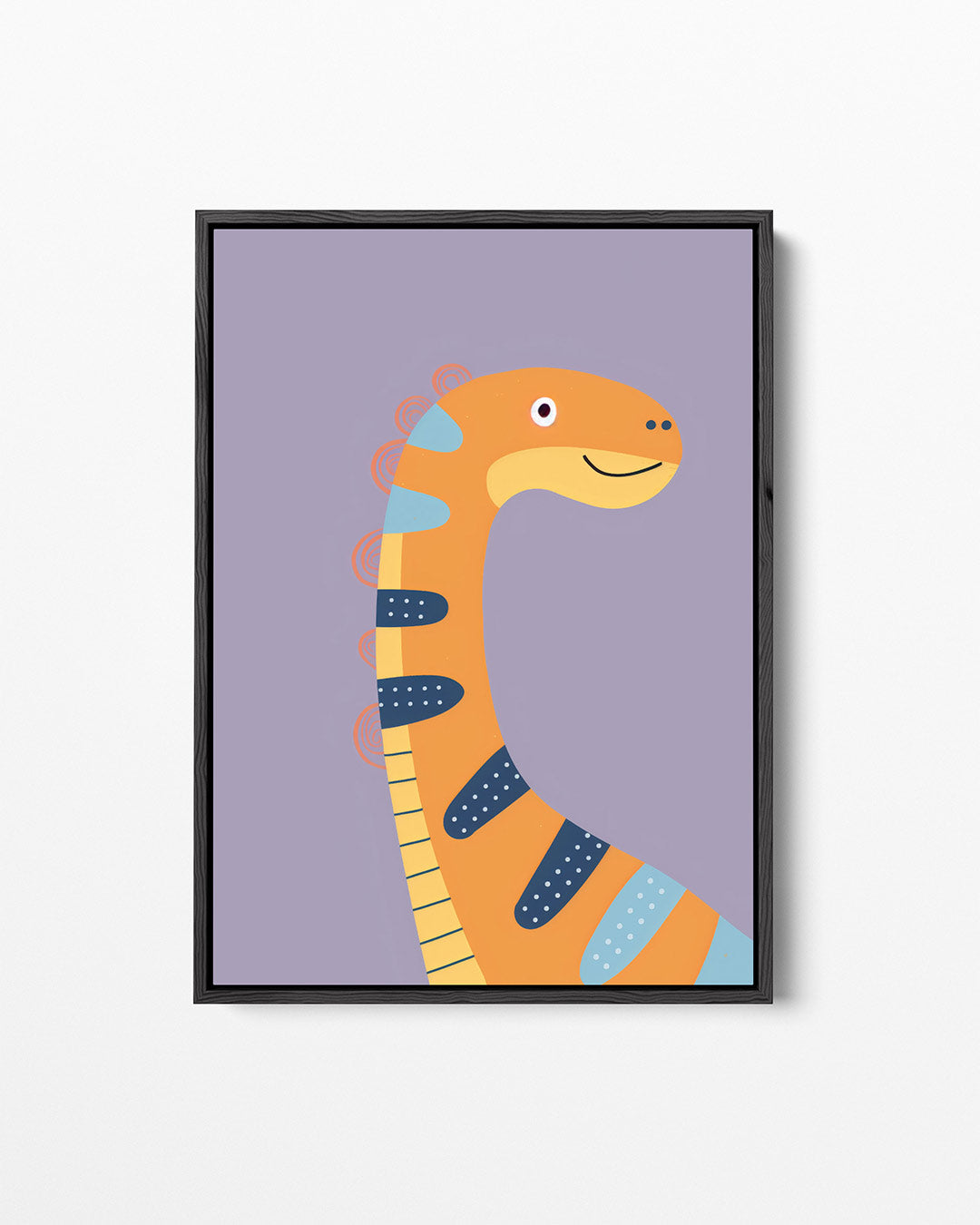 Vrolijke dinosaurus illustratie – staand wanddecoratie kunstwerk