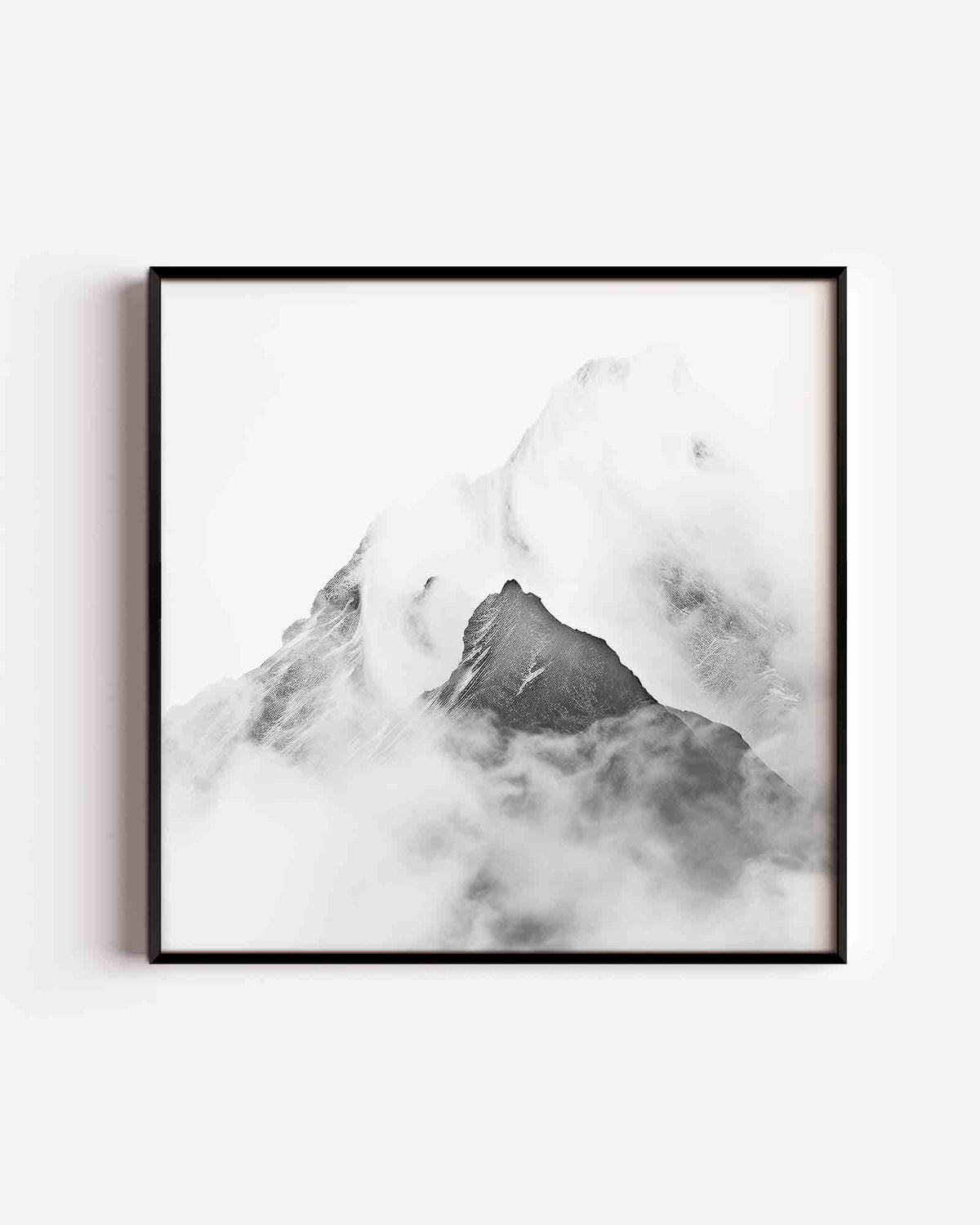 Berglandschap – kleurrijke illustratie poster als wanddecoratie