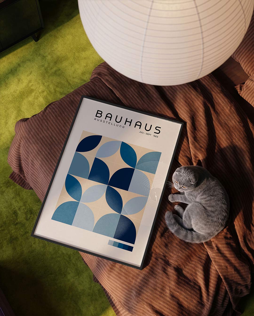 Vormritme en kleur – moderne Bauhaus wandkunst als poster