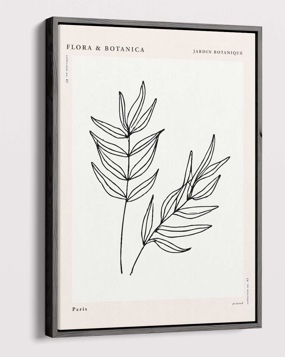 Botanische Illustratie "Eenvoudig Blad – canvas wanddecoratie in portret formaat