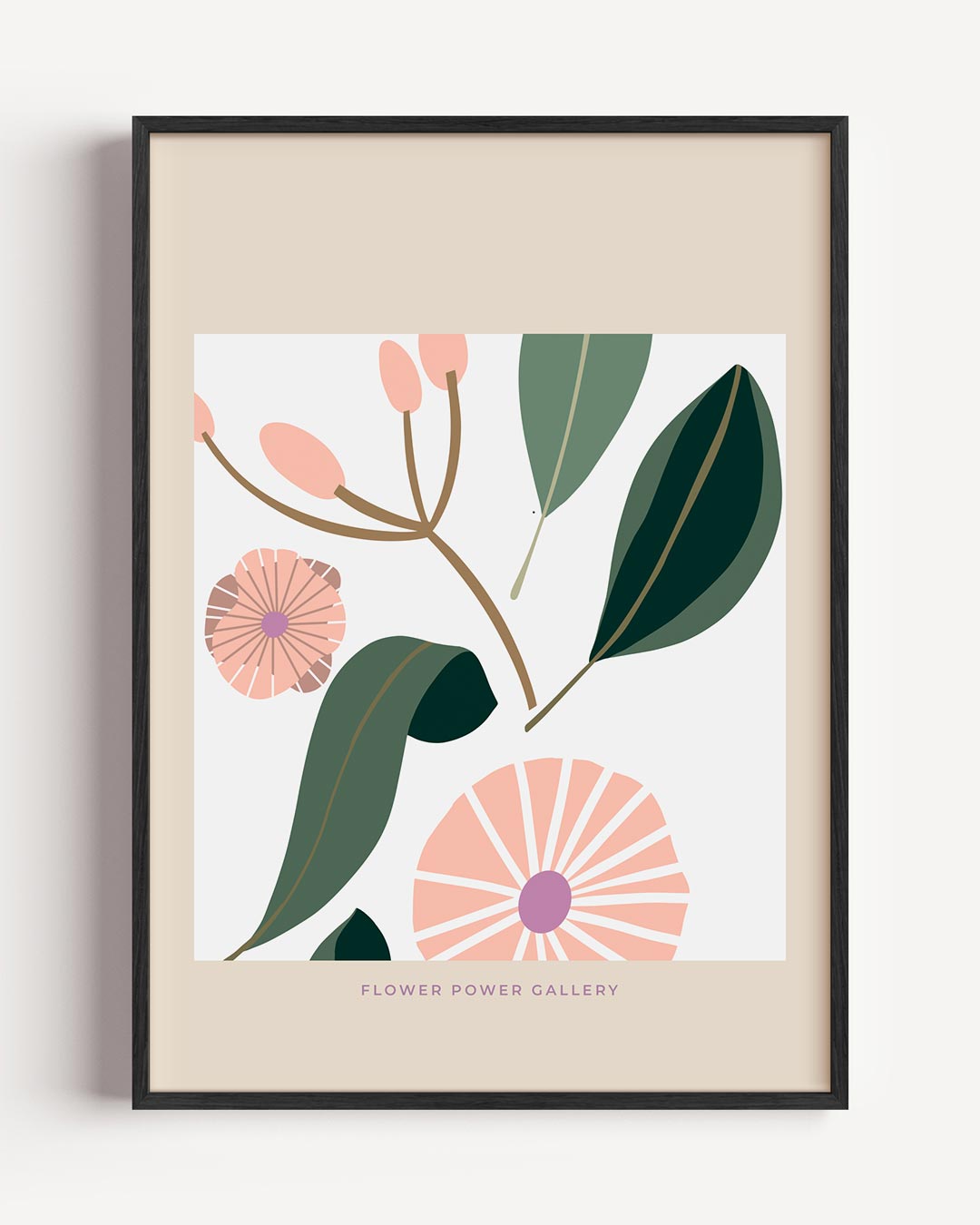 Botanische Bloemenpracht – typografie portret poster als wanddecoratie