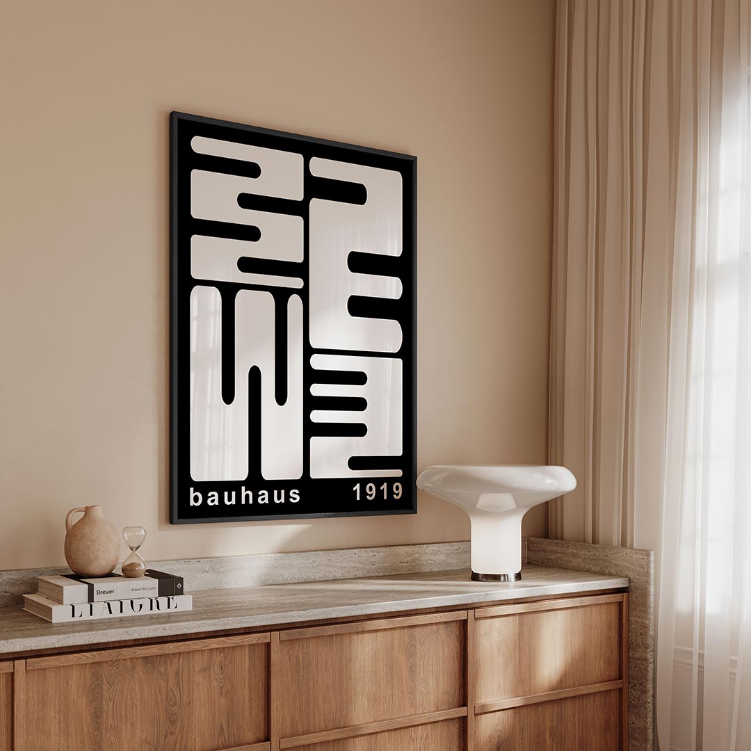 – geometrische Bauhaus poster in staand formaat