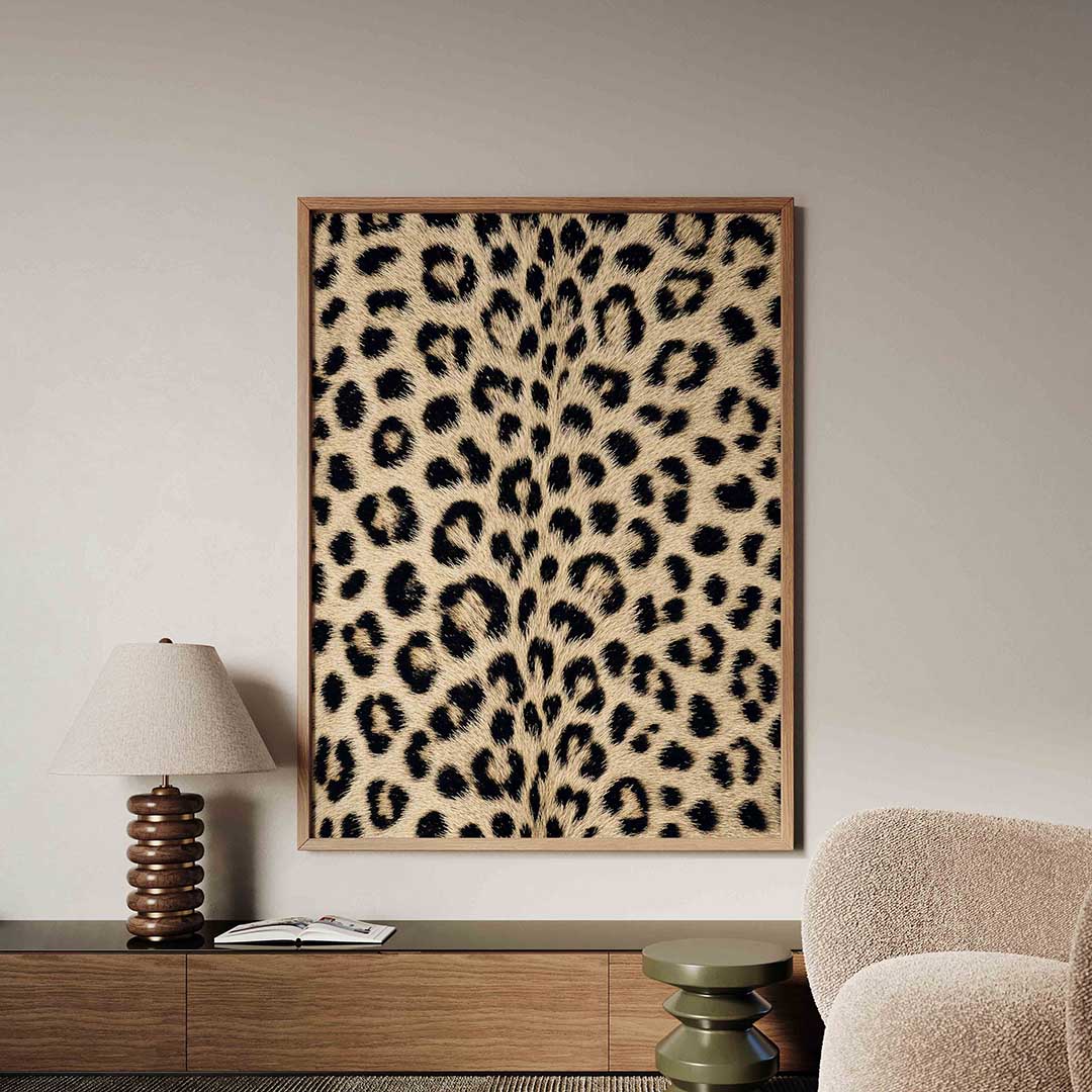 Luipaardprint – safari poster in staand formaat