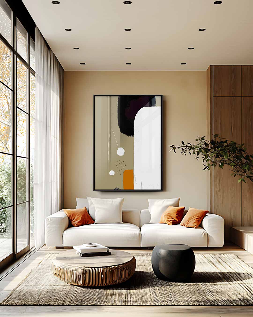 Abstracte Rust – staande wandkunst voor woonkamer of interieur