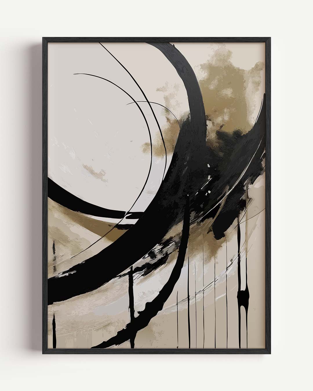 Abstracte Elegantie – kleurrijke abstracte portret poster als wanddecoratie