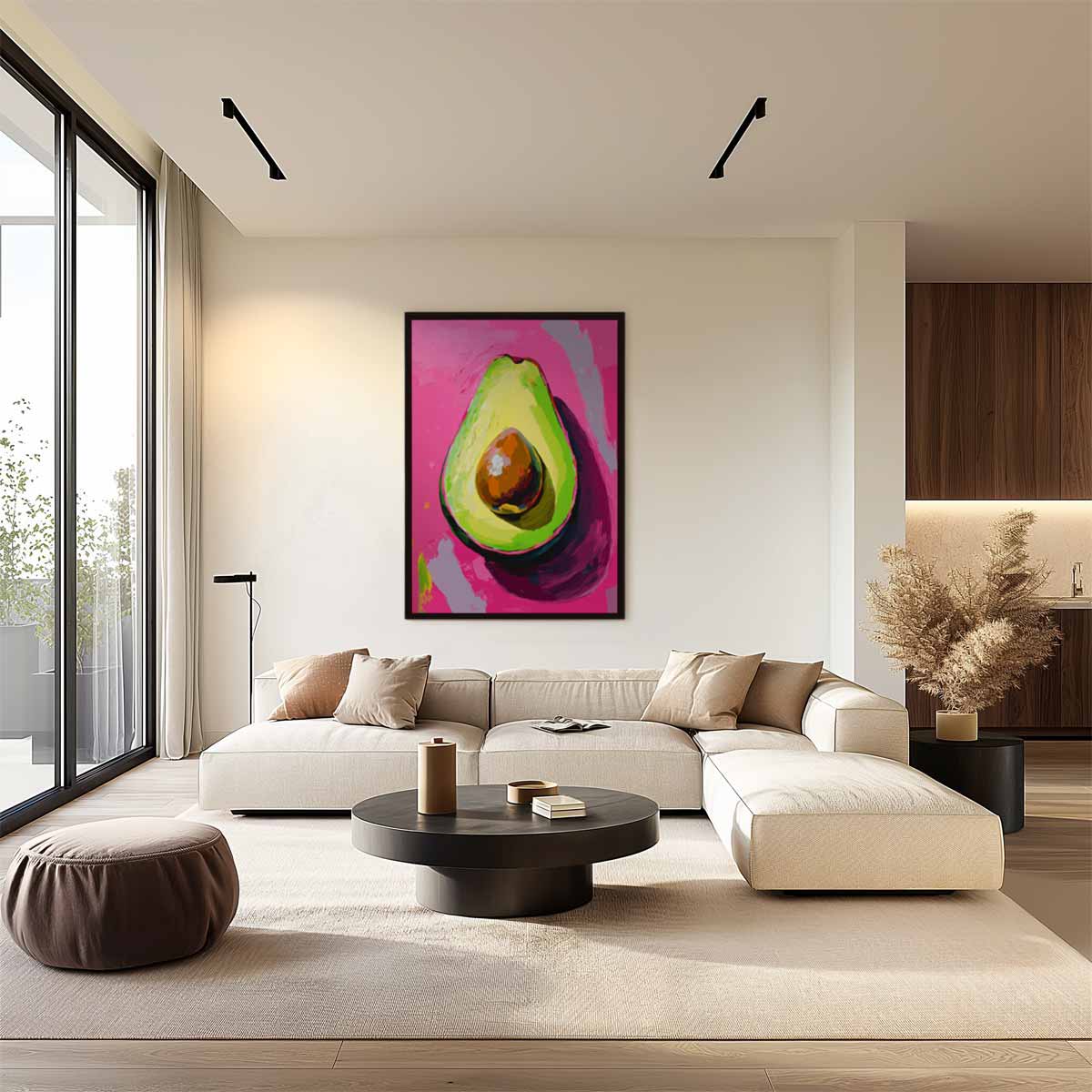 Avocado Pop Art – staand kunstwerk voor modern interieur