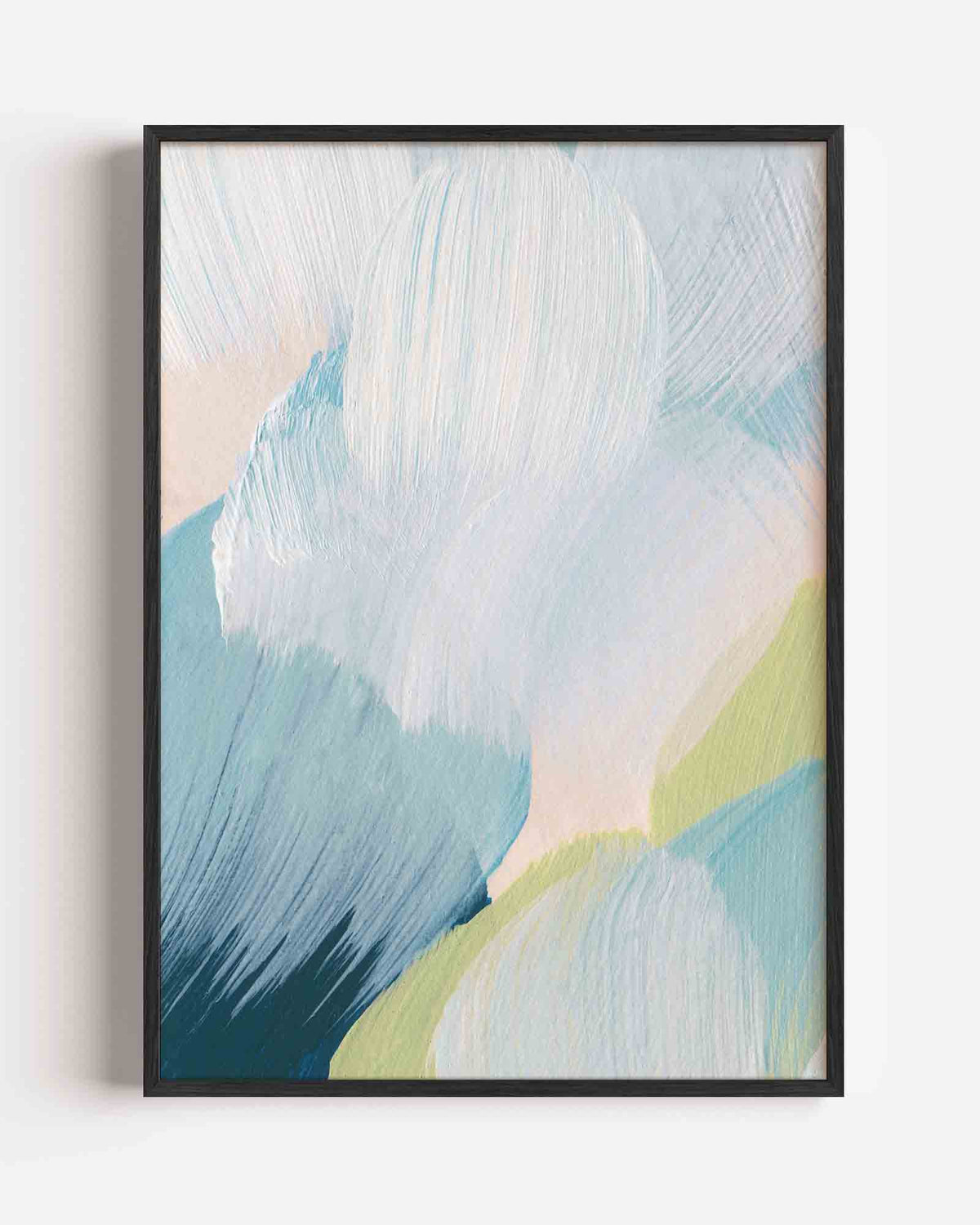 Abstracte penseelstreken – schilderkunst portret poster als wanddecoratie