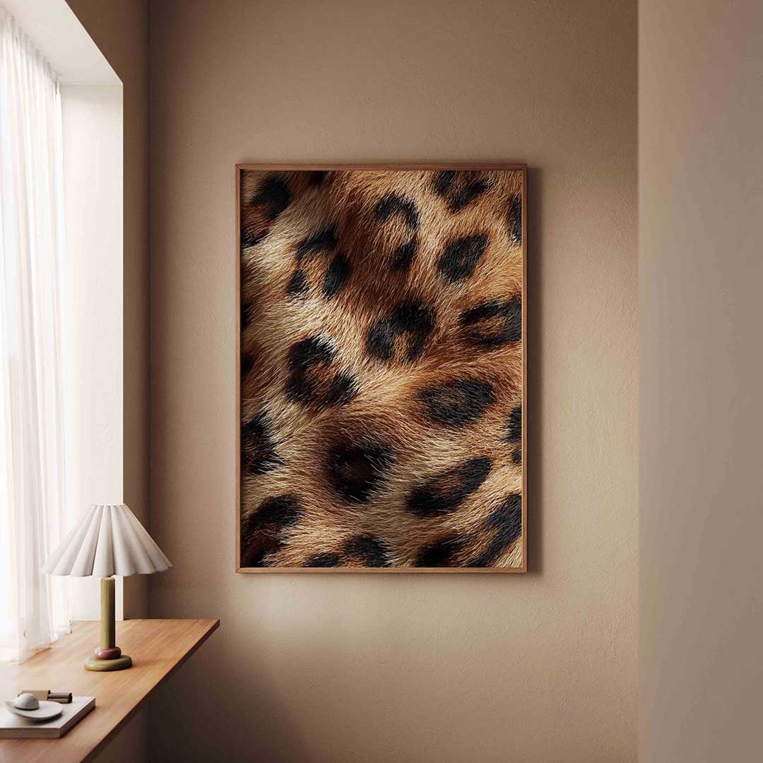 Luipaardprint – staande safari wanddecoratie van WallArtistic
