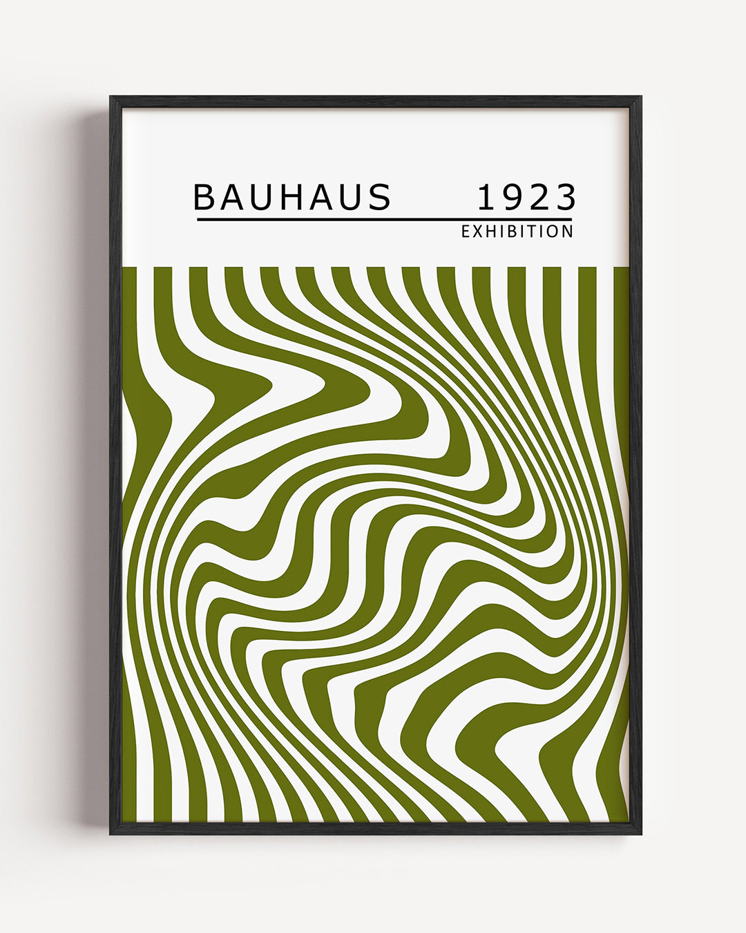 Golvend lijnenspel – staande Bauhaus poster als wanddecoratie