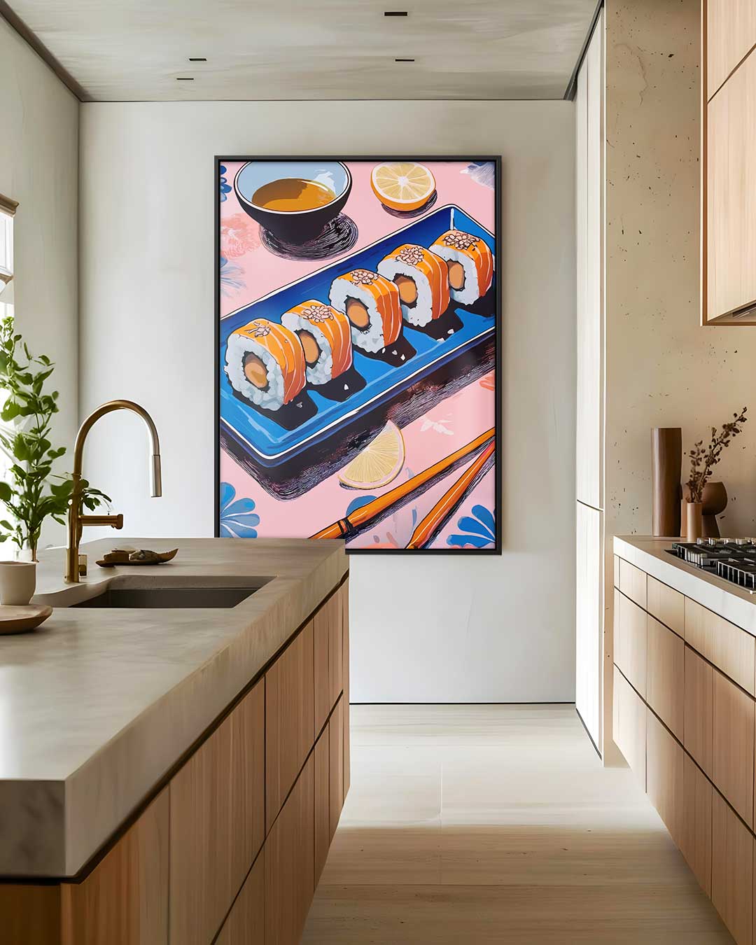 Sushi Delight Schilderij – staand kunstwerk voor modern interieur