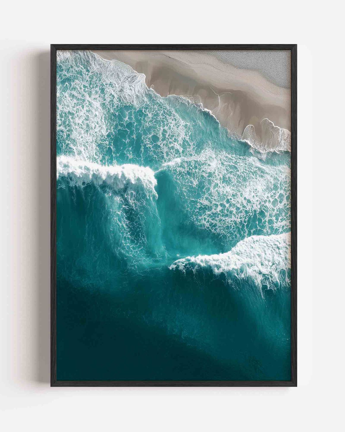 Golven en strand – natuur portret poster als wanddecoratie