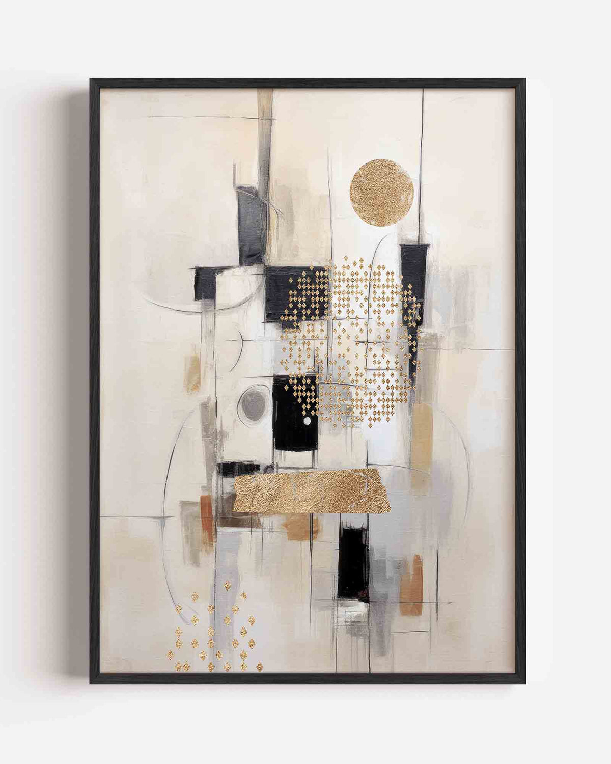 Abstracte vormen – zacht abstracte portret poster als wanddecoratie