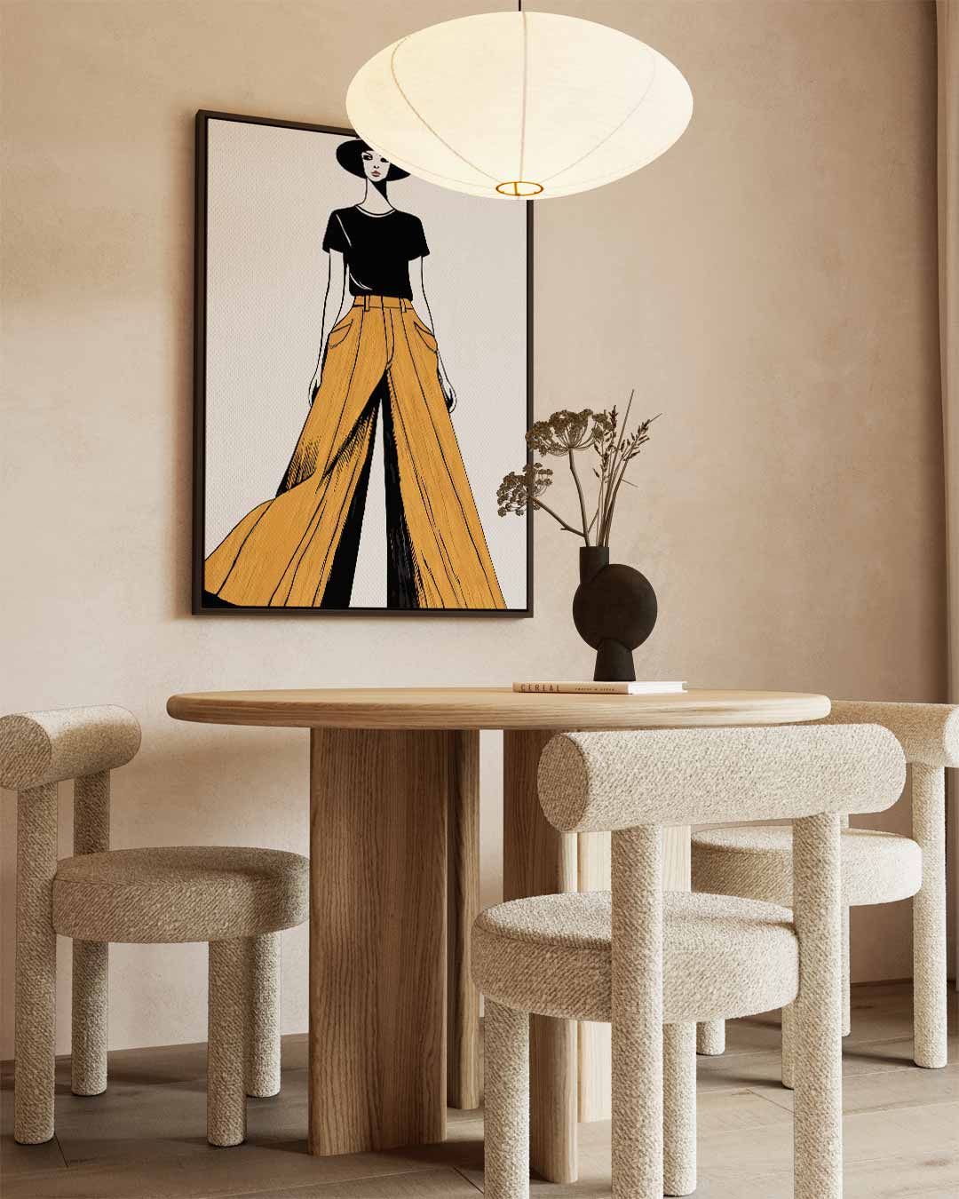 Stijlvolle Dames Silhouet – dibond wanddecoratie in staand formaat