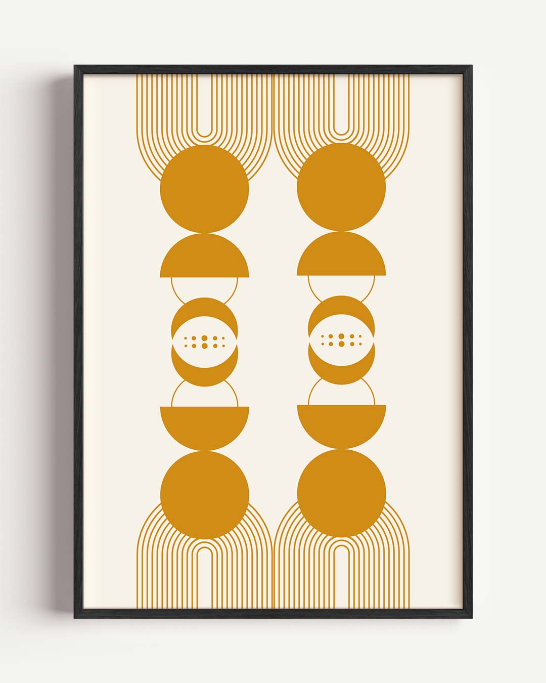 Retro Chic Geometrische – abstracte portret poster als wanddecoratie