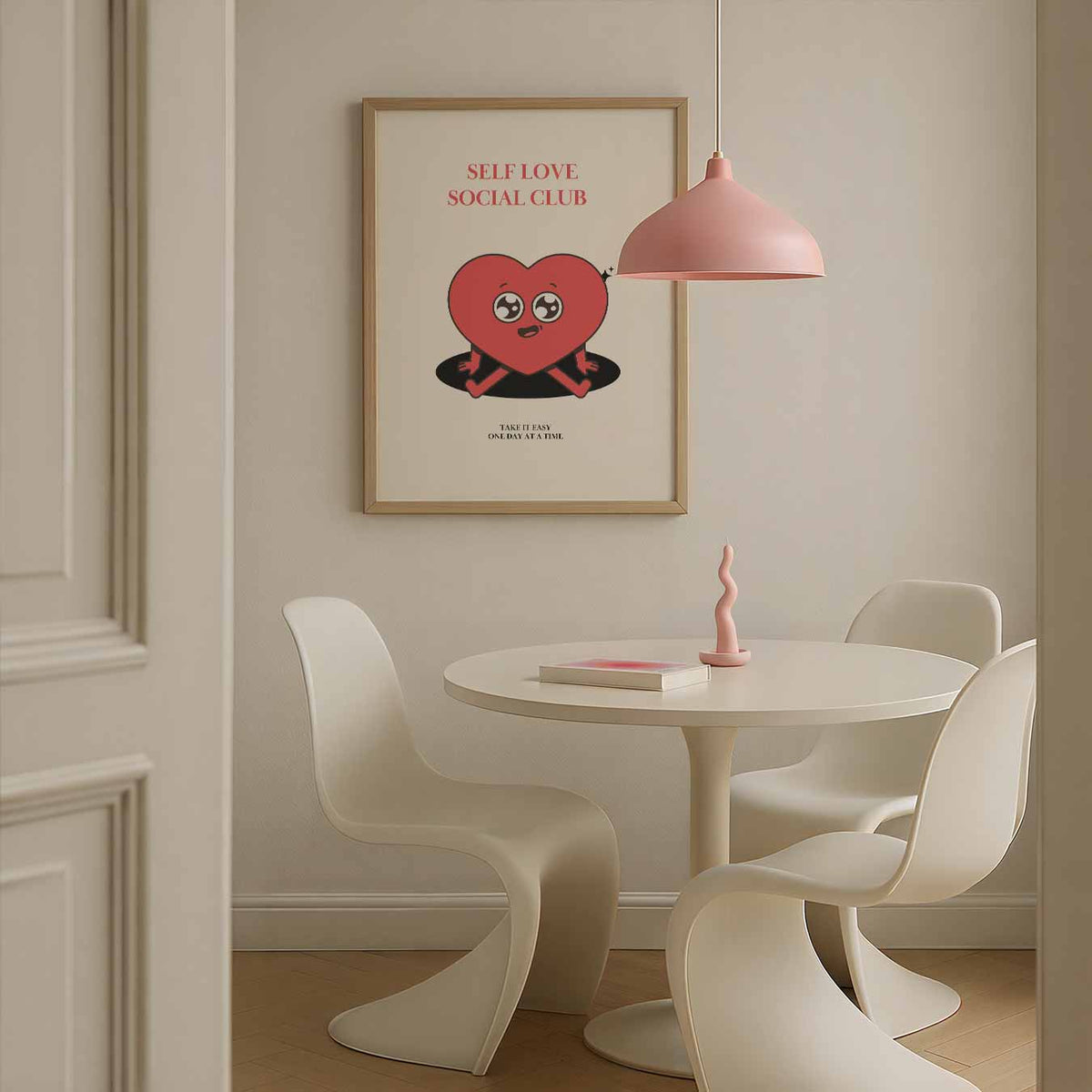 Zelfliefde Social Club – zomerse poster in staand formaat