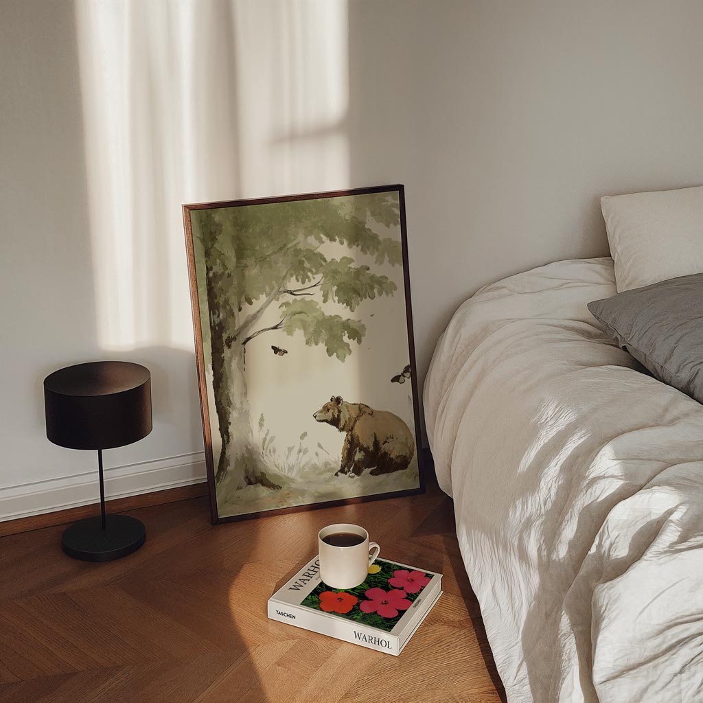Rustieke Berennatuur – staande kinderkamer wanddecoratie van WallArtistic