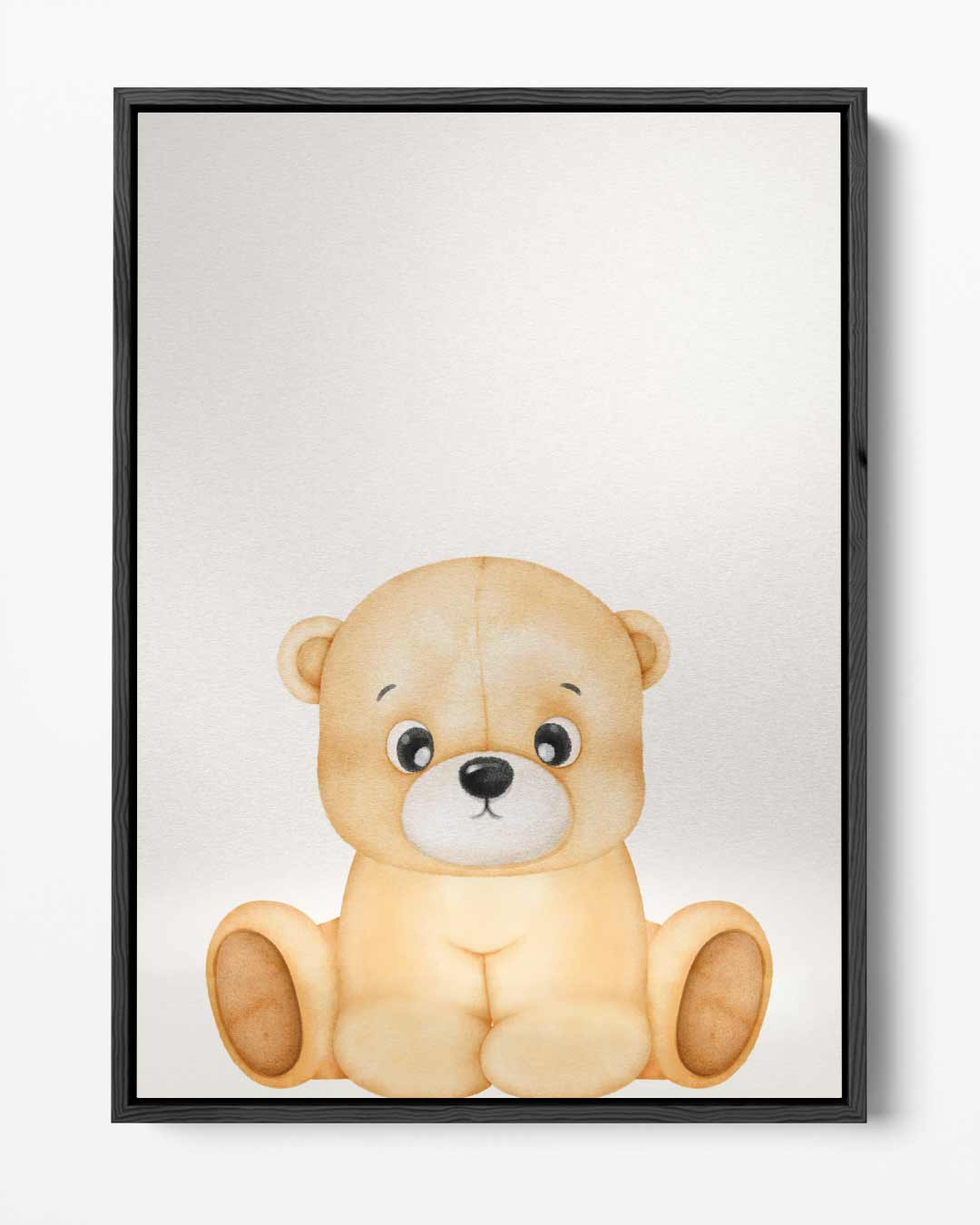 Schattige Teddybeer Illustratie – portret kunstwerk als wanddecoratie