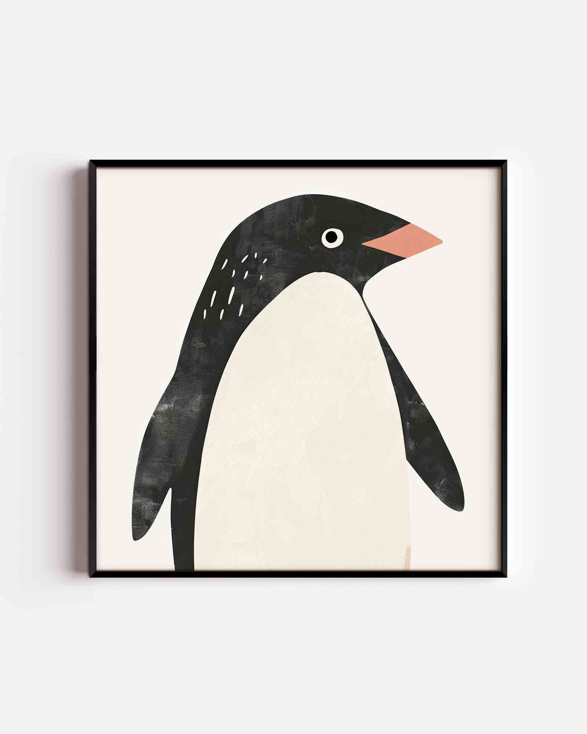 Pinguïn – vierkante kinderposter als wanddecoratie