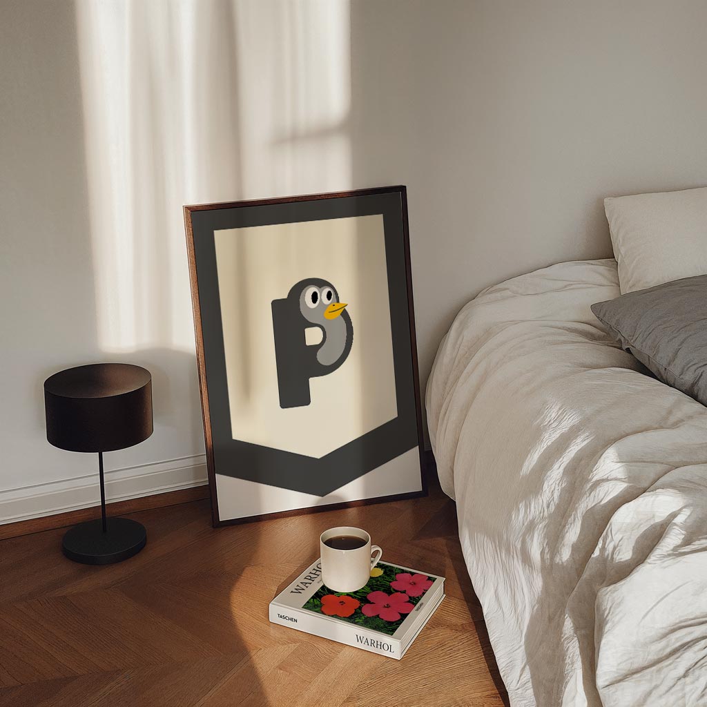 Schattige Pinguïn – kinderposter in staand formaat