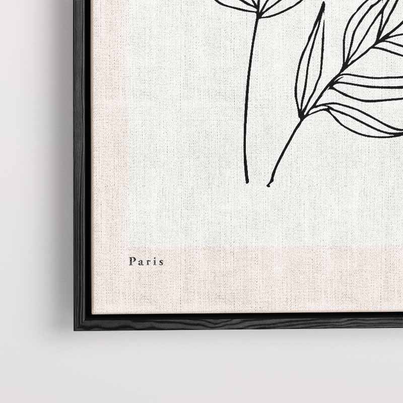 Botanische Illustratie "Eenvoudig Blad – plexiglas kunstwerk als wanddecoratie
