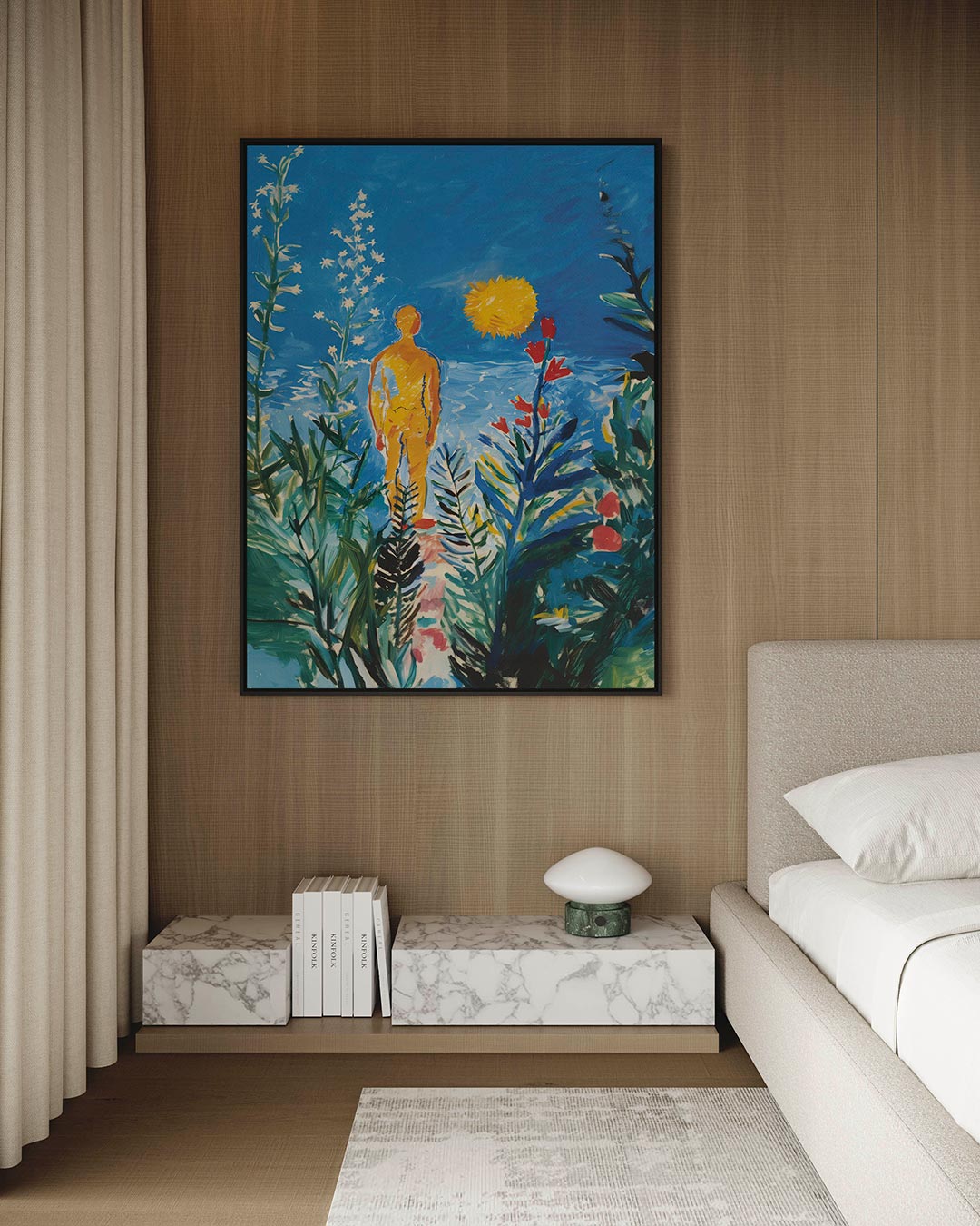Kleurrijke natuurfiguur – kunstwerk op canvas, dibond of plexiglas