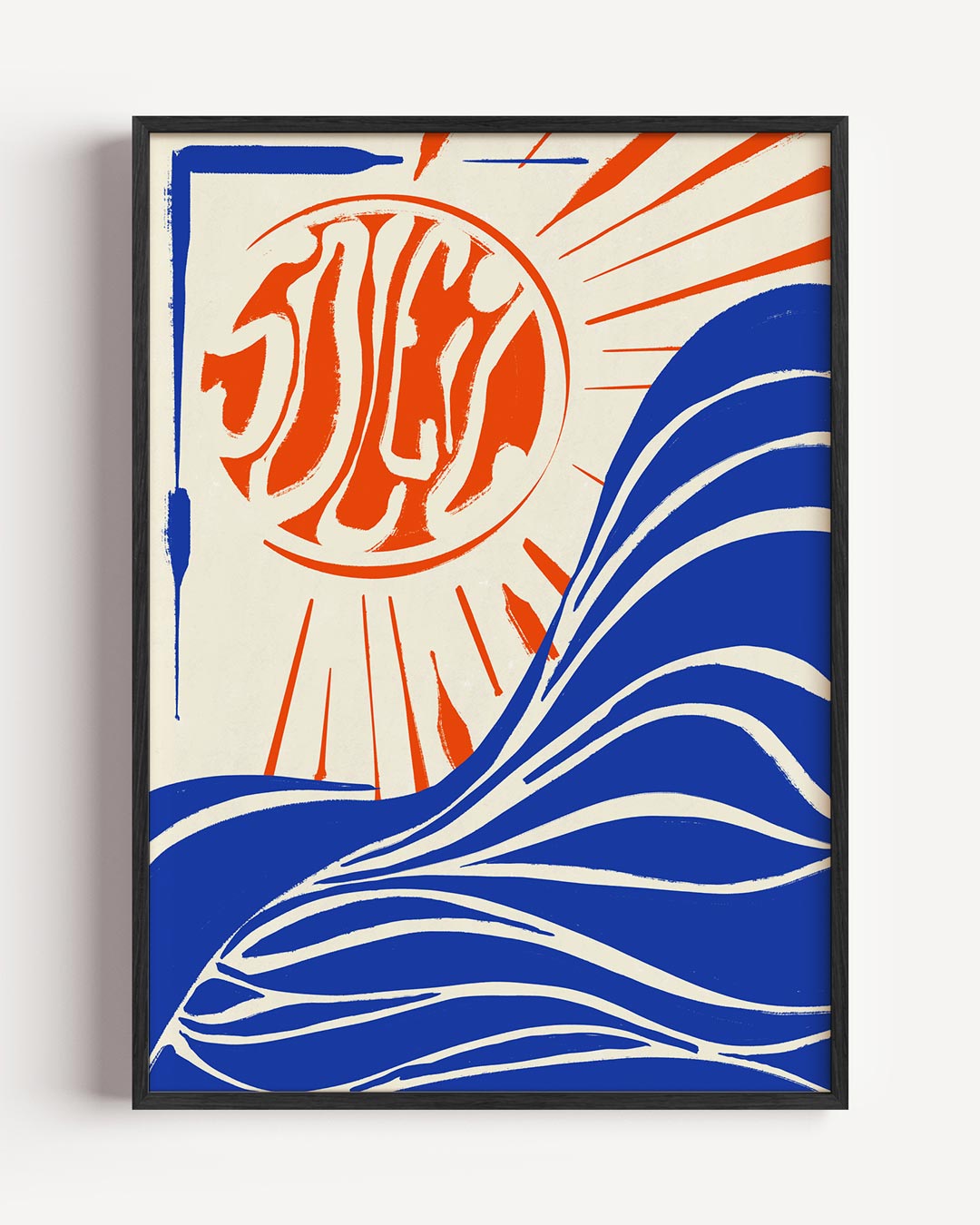 Zon en Golven Kunstposter – zomer portret poster als wanddecoratie
