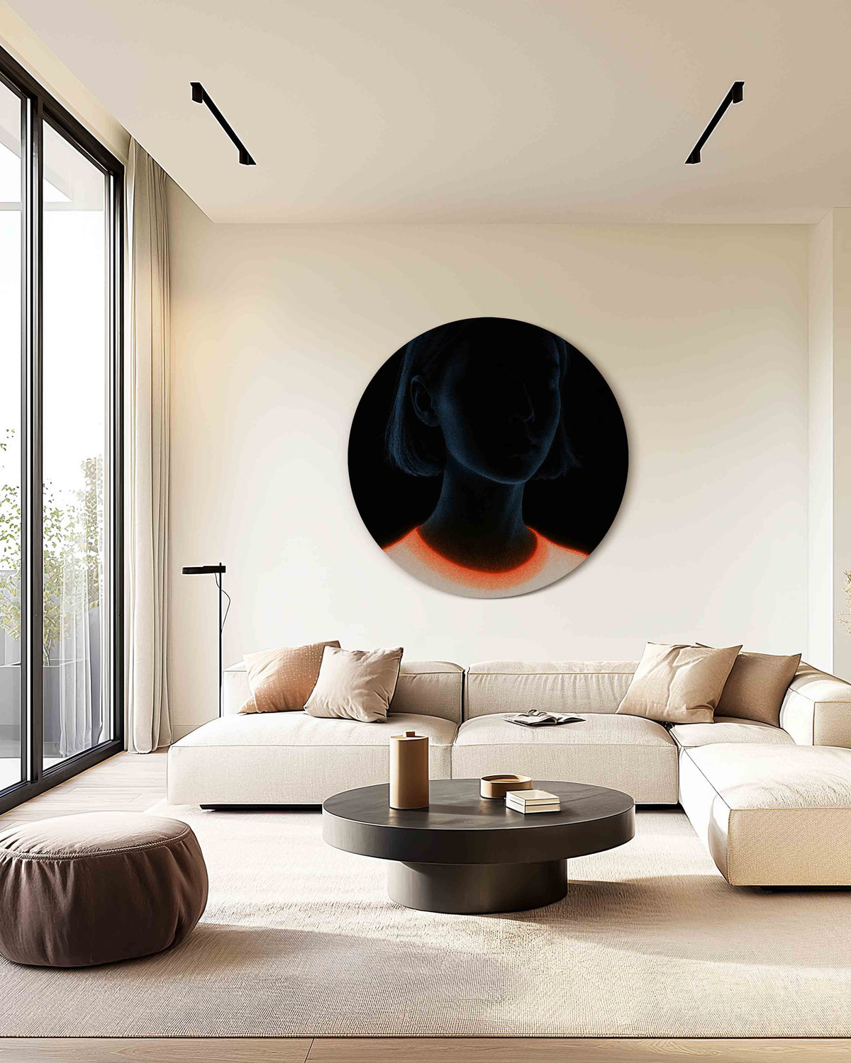 Portret met licht – safari muurcirkel als ronde wanddecoratie