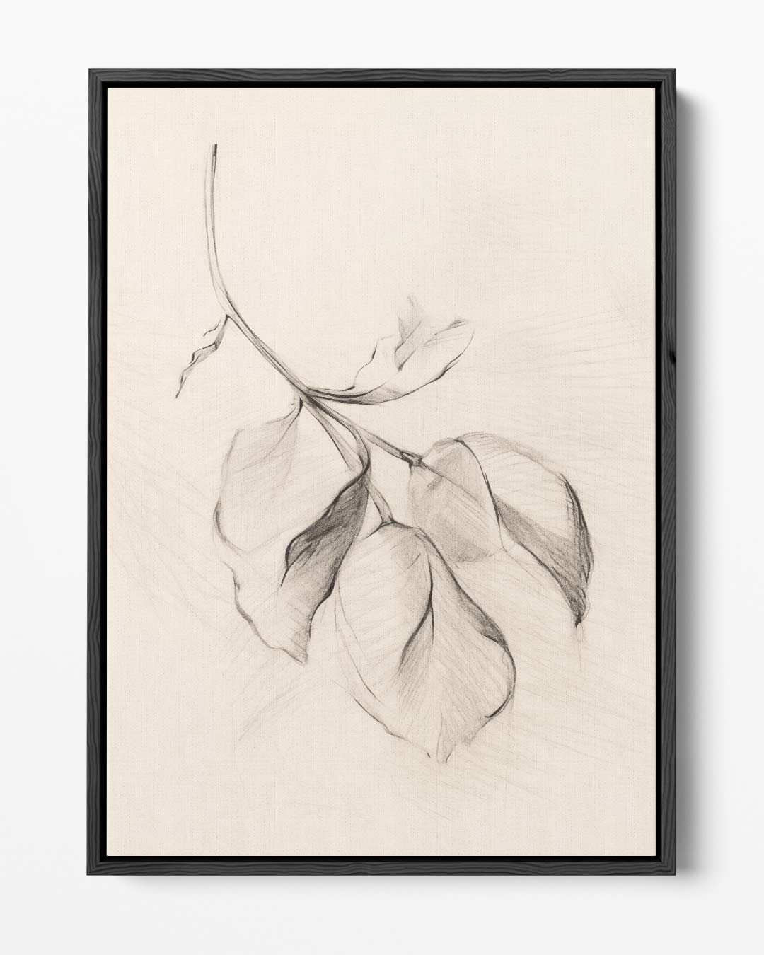 Eenvoudige Bladtekening – portret kunstwerk als wanddecoratie