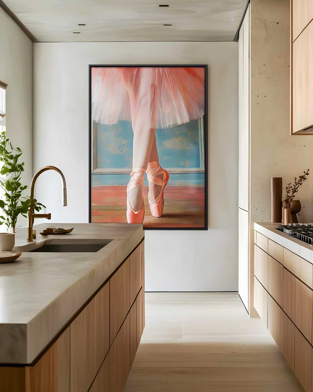 Elegantie in Ballet – modern portret kunstwerk van WallArtistic
