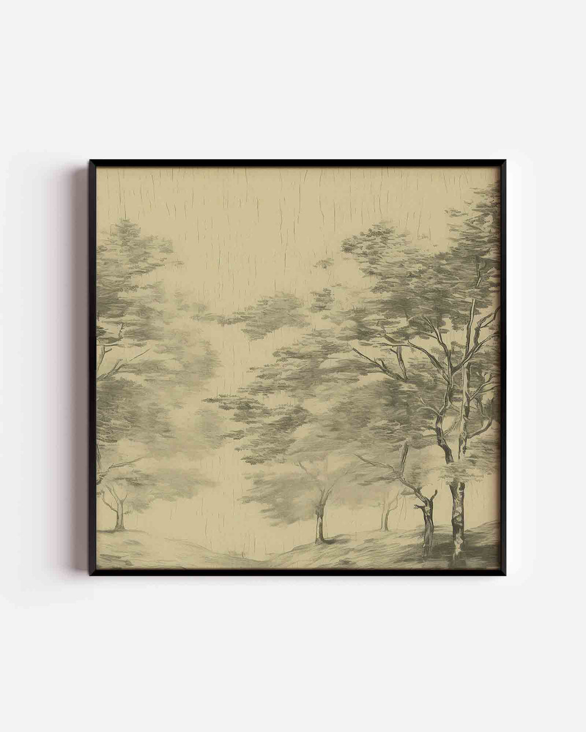 Bomenlandschap – vintage vierkante poster als wanddecoratie