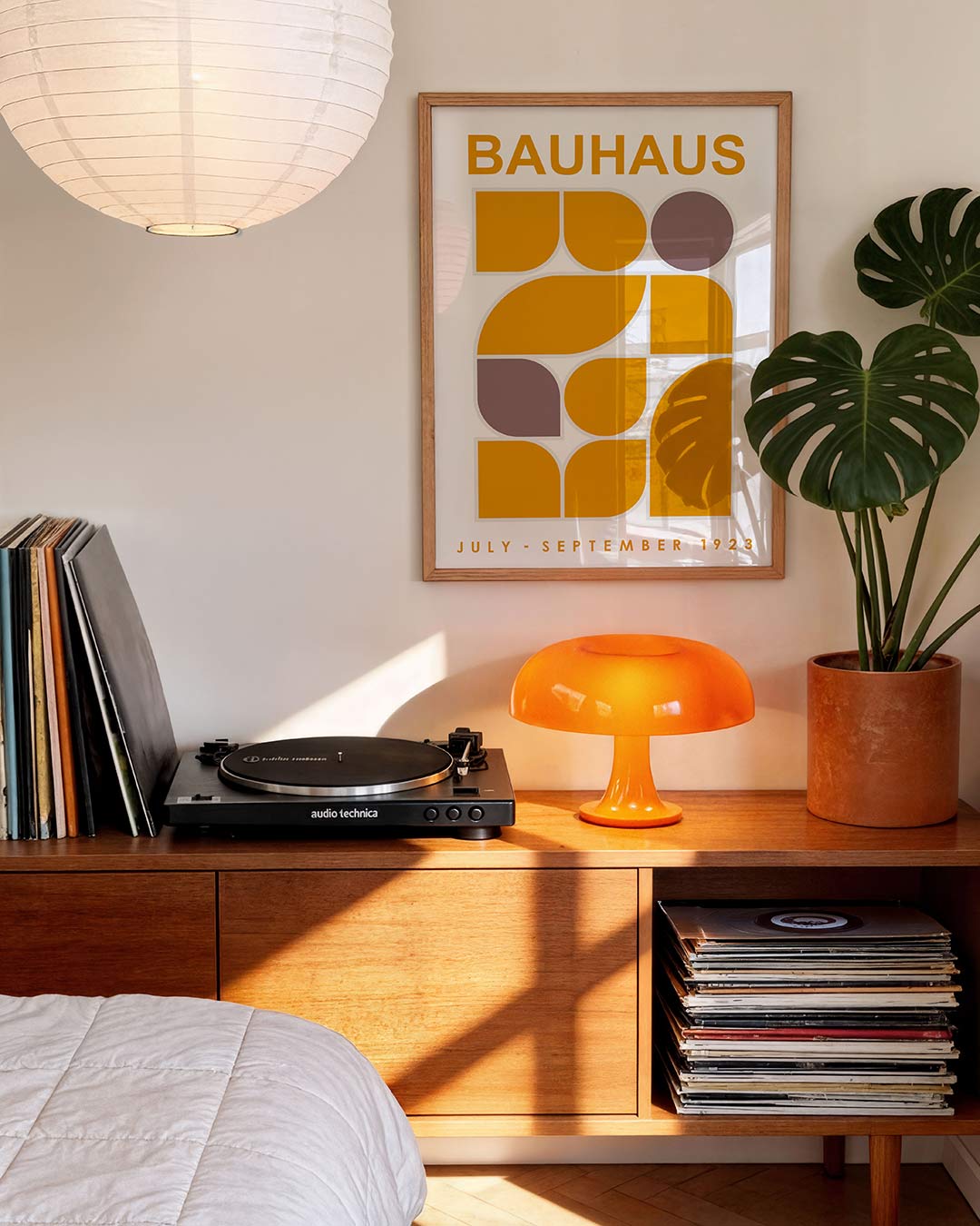 Vormen en vlakkenspel – geometrische Bauhaus poster in staand formaat